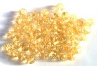 50 8mm Light Topaz Crackle Glass Beads